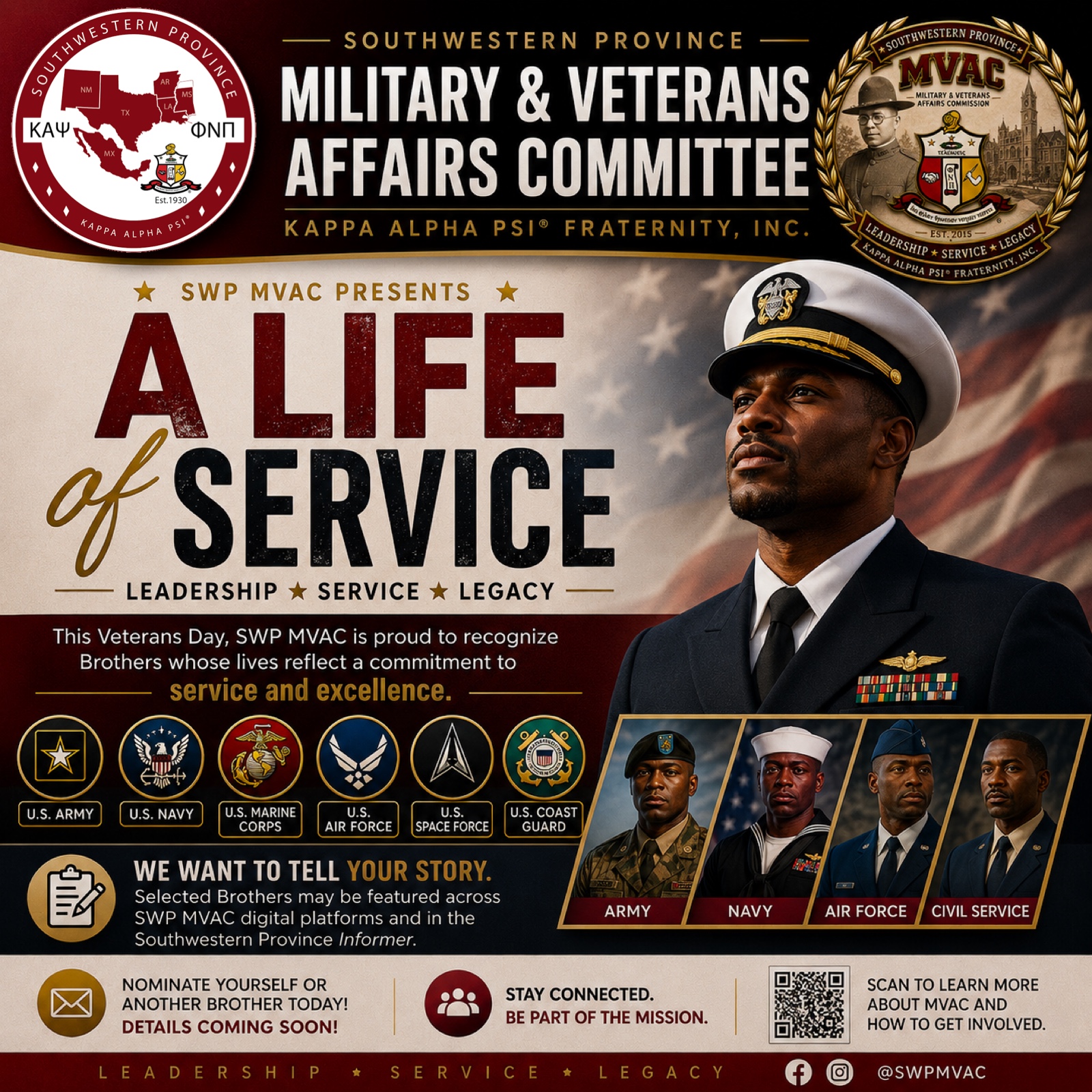 Current SWP MVAC A Life of Service nomination campaign flyer